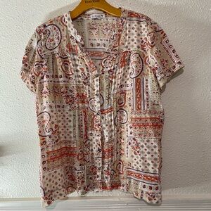 SCOTTAGE SIZE 4 Paisley Print Blouse